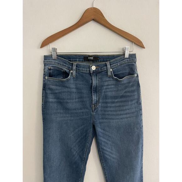 Hudson Jeans 31 Barbara High Rise Straight Leg Lottery Stretch Denim Logo - Picture 5 of 12